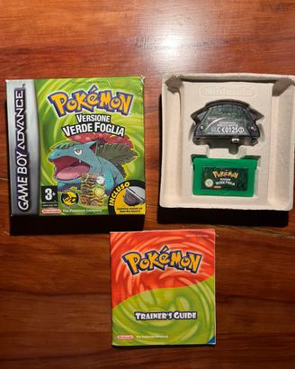 Pokemon verde foglia gameboy advance originale