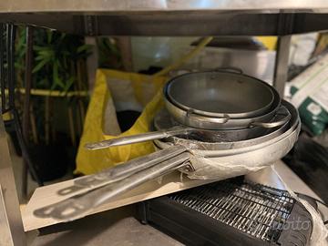 4 padelle inox professionali ristorazione