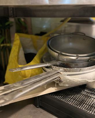 4 padelle inox professionali ristorazione
