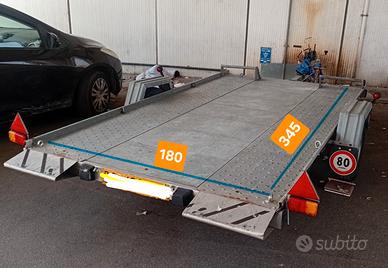 Rimorchio carrello portaauto, portamoto portatutto