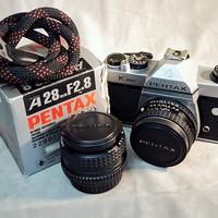 Pentax K1000 - kit 50mm + 28mm Pentax - funziona