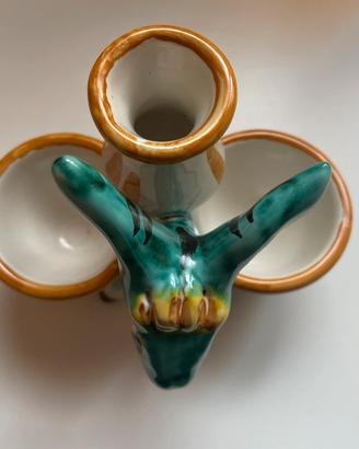 Saliera per sale e pepe ceramica Vietri da tavola