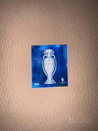 figurina uefa euro 2024 TOPPS Euro 1 parallela blu