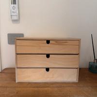 Cassettiera da scrivania in legno 30x25x20