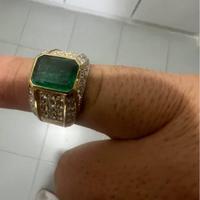 Anello smeraldo e brillanti