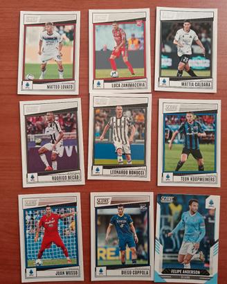9 CARTE CALCIATORI SCORE PANINI SERIE A 2022-2023