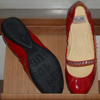 PACIOTTI ballerina vernice rosso e strass nuova