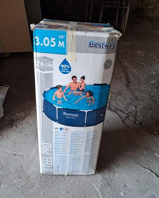 piscina da appoggio completa circolare 305cm x 76c
