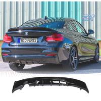 DIFFUSORE BMW F22 F23 LOOK M PERFORMANCE NERO LUCI