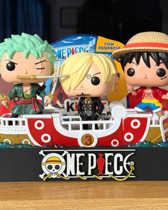 Set One Piece Funko Pop completo + Espositore