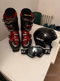 scarponi da sci salamon + casco briko