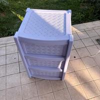 Cassettiera Tontarelli lilla mobiletto in plastica