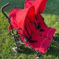 Passeggino Doppio Gemellare NeoNato - Rosso