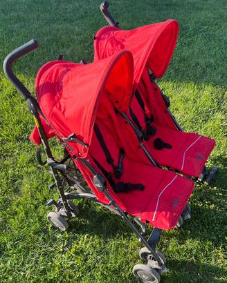 Passeggino Doppio Gemellare NeoNato - Rosso