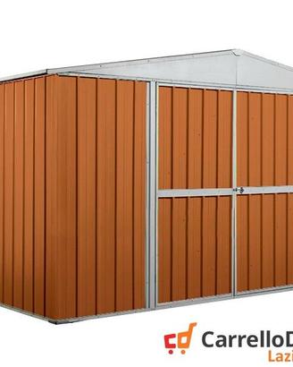 Box in lamiera di Acciaio 360x260cm legno chiaro