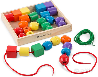 SCATOLA MONTESSORI GIOCHI DI LEGNO -  maxi perline