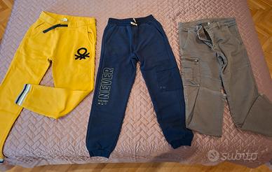Lotto n.3 pantaloni bambino tg 10-11-12 anni