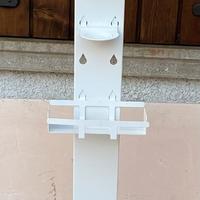 Supporto metallo a piantana con dispencer