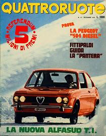 Rivista Quattroruote dicembre 1973