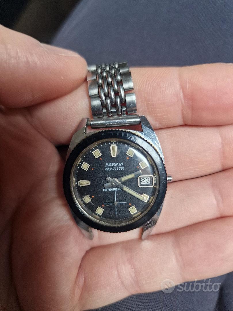 coppia orologi Hermin Sea 71 17R da riparare Abbigliamento e