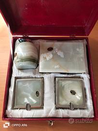 set vintage da fumo in onice