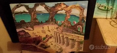 Dipinto grotte Catullo lago di Garda Sirmione 2013