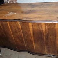 Elegante panca baule in legno stile classico