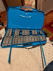 Metallofono FFALSTAFF con 25 piastre argentate