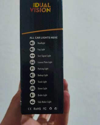 kit lampadine Led H7 auto 6000k bianco ghiaccio 