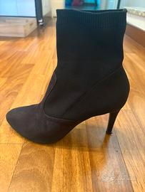 Stivaletti blu donna con tacco