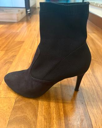 Stivaletti blu donna con tacco