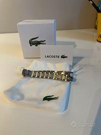 braccialetto lacoste argento nuovo