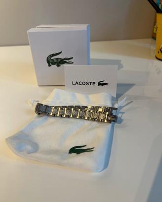 braccialetto lacoste argento nuovo