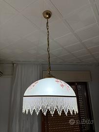 Lampadario vintage + 2 abat-jour coordinati