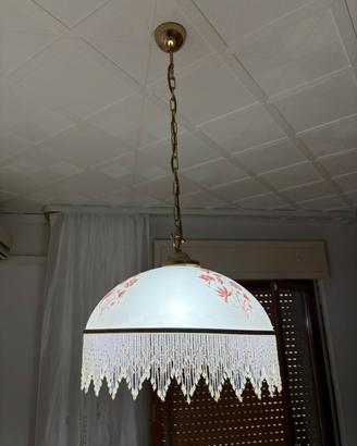 Lampadario vintage + 2 abat-jour coordinati