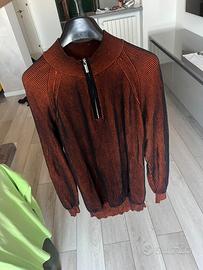 Maglione bicolore 100% cotone