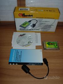SCHEDA LAN 10-100 PCMCIA DELLA HAMLET PER NOTEBOOK