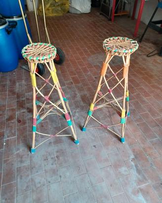 2 porta vaso in vimini