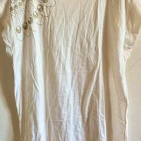 T-shirts donna giro manica filo di Scozia NUOVE