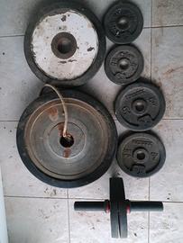 attrezzi pesi per palestra