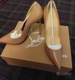loubutin so kate 12 cm tacco vernice NUDE tg 38