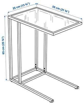 tavolino vetro IKEA VITTSJÖ


