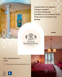 Villa sul Fiume Tirino, 9 posti letto, giardino