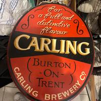 Insegna Curling legno