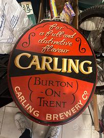 Insegna Curling legno