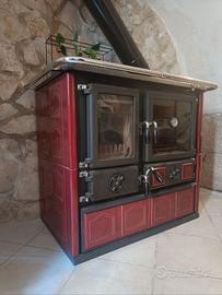 Cucina a legna - La Nordica Rosa Maiolica Bordeaux