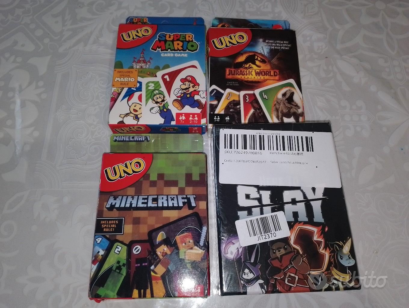 lotto carte da gioco Mario Minecraft Jurassic Slay - Collezionismo In  vendita a Nuoro