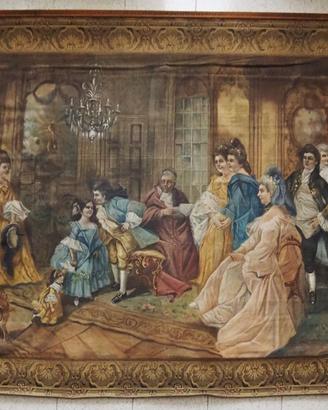 Arazzo Jacquard vintage - Scena galante Settecente