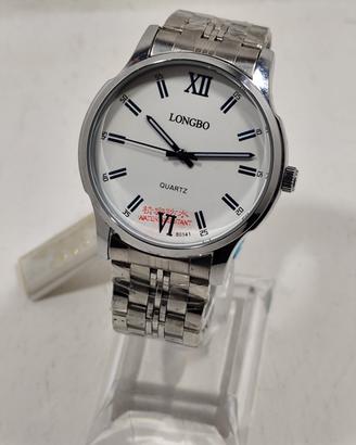 Orologio Longbo Quartz 80141 - Bianco e Acciaio