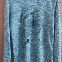 T-shirt uomo manica lunga M grigia